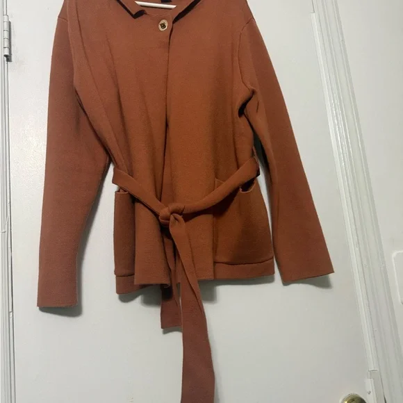 Tahari Rust Brown Cardigan - Picture 4 of 4